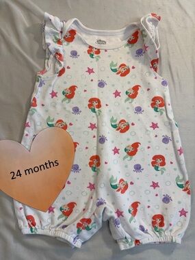 Disney  - Little Mermaid - Ariel short sleeve romper. Size 3 months